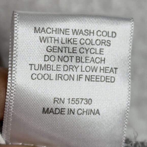 Jane + Delancey Tunic Top Blouse Gray Acid Wash 2X Smocked Ruffle Sleeve Boho - Picture 7 of 13